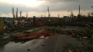 Forest Lake neighborhood, minutes after the epic 4/27/2011 Tuscaloosa tornado (photographer Tanya Mikulas)