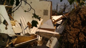 The house directly behind mine was completely destroyed. The person living there had moved out just days before the storm. Tanya Mikulas, photographer.